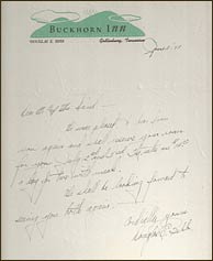 Letter from Audrey Bebb in 1938