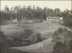 The natural depression at the lower right was eventually was dammed up by Doug and became the Buckhorn Inn Pond. To the right of the Inn is the Inn's original water storage tank.