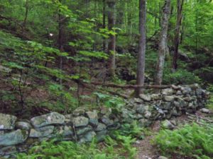 Natural forces carried the rocks from the high mountain slopes.