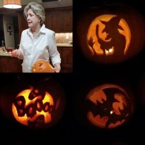 The guest Jack-o-lanterns did justice to traditional Halloween themes.