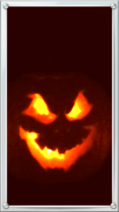 Scary Jack-o-lanterns are a common Halloween decoration.