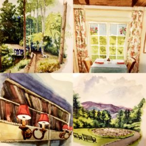 The watercolor series is designed to spark your own Buckhorn Inn memories.